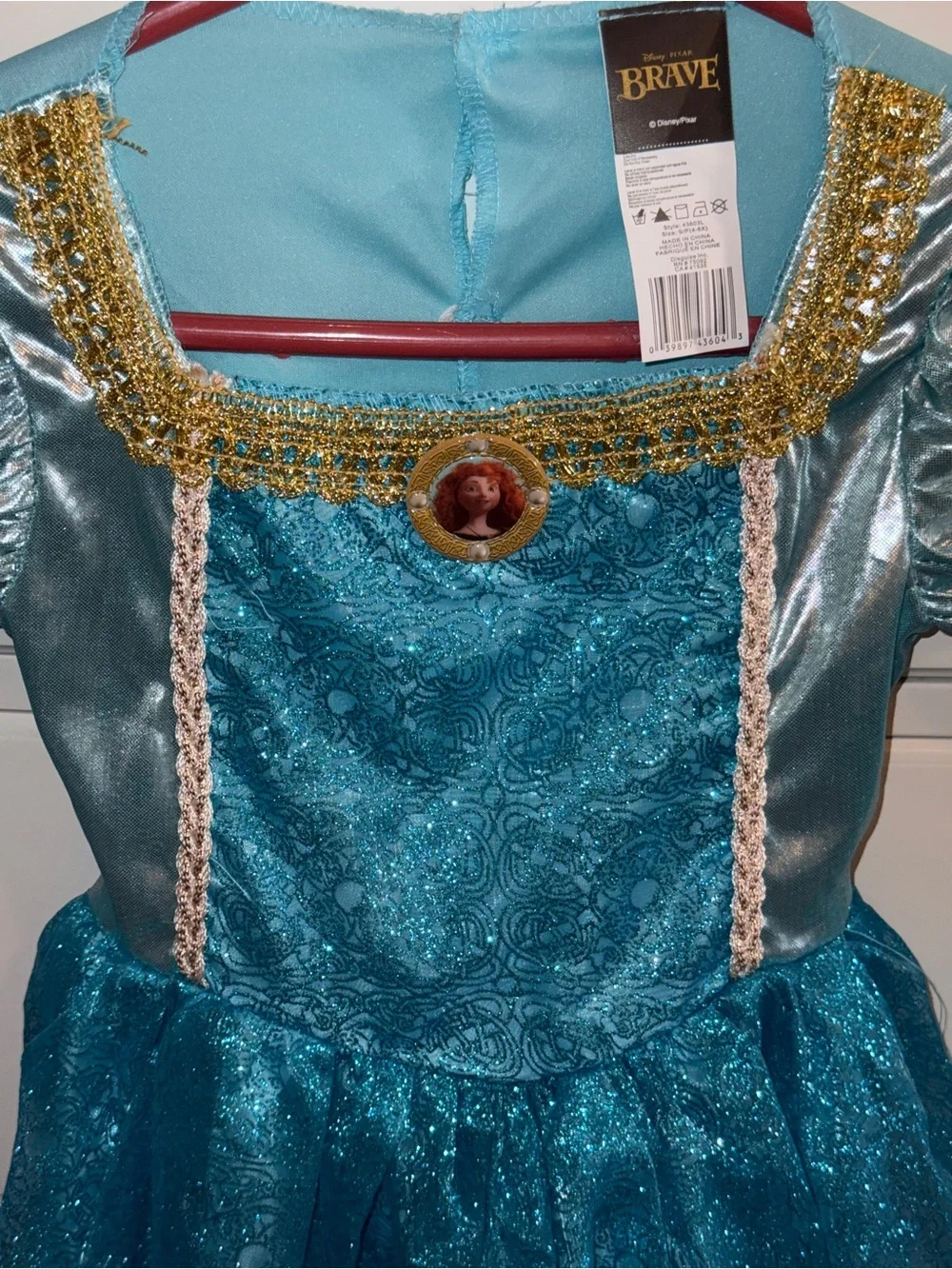 Disney Princess Merida deluxe costume dress inspired by the movie Brave Sz 4-6X